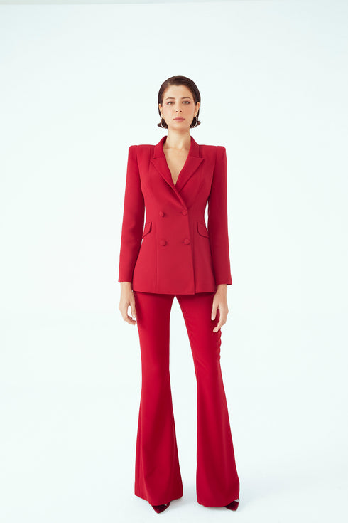 DOUBLE BREASTED JACKET RED - Barrus London